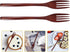 EXCEART 2 Pcs Wooden Forks: Japanese Wood Dinner Forks, Handmade Kitchen Utensil for Cooking, Stirring, Eating