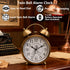 6-Inch Maxspace Twin Bell Alarm Clock, Dual Alarm Clock Loud for Heavy Sleepers, Small Desk Clock for Bedside Table