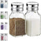 Salt and Pepper Shakers Set,DWTS DANWEITESI Salt Shaker with Stainless Lid-Glass Spice