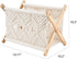 14L 10W Mkono Macrame Magazine Rack Boho Storage Holder Standing Basket for Books, Newspapers, Swaddle Blanket, Dorm