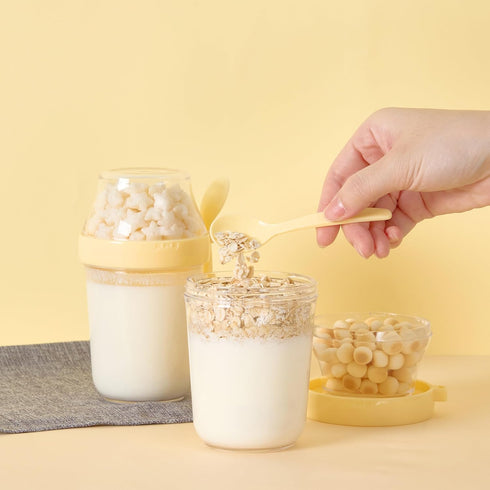 12 oz (2, Felli On The Go Yogurt Parfait Snack Cup with Lid, Reusable Leak Proof Acrylic Travel Container for To Go