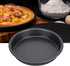 2Pcs Pizza Pan, Carbon Steel Non Stick Deep Baking Pan, Round Pizza Bakeware Sheet Set for Kitchen Oven (9 in)