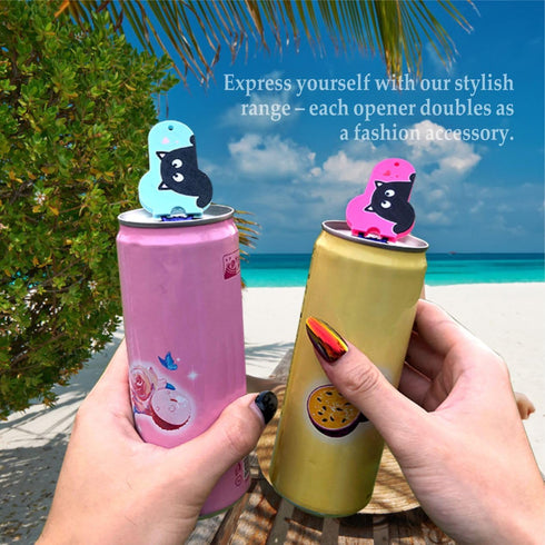 1Pc Pumpkin2 Soda Can Opener and Cover,Easy Soda Tab Opener with Stylish Drink Protectors for Long Nails,Reusable