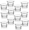 Letine Tealight Candle Holder Set of 12, Clear Glass Votive Candle Holders for Christmas Decorations, Wedding, Home