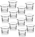 Letine Tealight Candle Holder Set of 12, Clear Glass Votive Candle Holders for Christmas Decorations, Wedding, Home