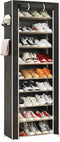 Generic 9 Tiers Shoe Rack Organizer, Free Standing Shoe Cabinet Storage Shelf Holder