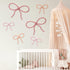 6 2 Barydat Pcs Boho Bow Wall Decor Pink Bow Nursery Decoration Coquette Room Decor Woven Macrame Wall Hanging Size