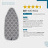 Encasa XO Ironing Board Cover and Pad 54"x15" - Black Arrow, Thick 3mm Felt Padding, Easy Fit, Scorch & Stain Resistant