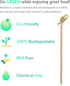 JapanBargain 50pcs Bamboo Skewers, Fruit Appetizer Kabob, Twisted End, Natural