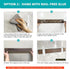 FINDKING Ash Wood Magnetic Knife Strip, 12 Inches Dark Brown Utensil Holder for Wall, No Drill.