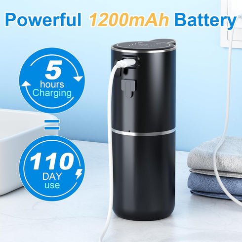 1200mAh Fantictas Automatic Foaming Soap Dispenser Foaming Hand Sanitizer Touchless Soap Dispenser Rechargeable