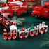 Yulejo Christmas Train Painted Wooden Christmas Decoration Mini Christmas Tree Train Christmas Decorations Wood Train