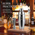 THECOSKY 24oz Set 1 oz 2oz Monogramm Set 304 Cocktail Shaker with Jigger - Initials Martini Shaker - Stainless Steel