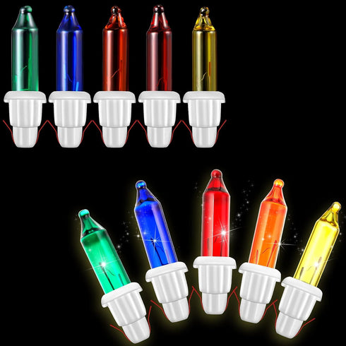 200 2.5v Bulbs 50/100/150/200 Count Bulbs Bulb) Mudder Pieces Replacement Light Mini Incandescent Wire String Light