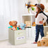 artsdi Foldable Fabric Cube Storage Bins Set of 10 with 10 Labels Window Cards & a Pen, Beige Baskets Containers for