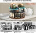 Vigdit 2Tier Adjustable,12'' Countertop,Dining Turntable Lazy Susan Organizer Spice Rack, Wooden Spinning Revolving