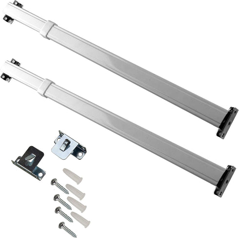 Rod Desyne KSH-0611 Flat Sash Rod Set of 2 - 6-11 inch, White