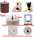 Walnut Cutting Board Feet, Non-Slip Self Adhesive Legs, Wooden Chopping Board Feet with Screw (Short)