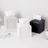 Tissue Box Cover PU Leather Tissue Holder Square Facial Tissue Case Facial Paper Organizer Dispenser for Bathroom, Vanity Countertop, Tabletop, Car, Misty Gray by zoocatia