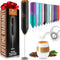 Zulay Kitchen Powerful Milk Frother Wand, Mini Handheld Stainless Steel Drink Mixer for Coffee, Lattes, Black/Copper