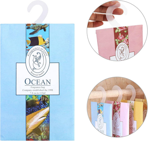 15 Pack Closet Air Freshener, Flower Scented Sachets Bags for Drawer and Closet Fresh Scents