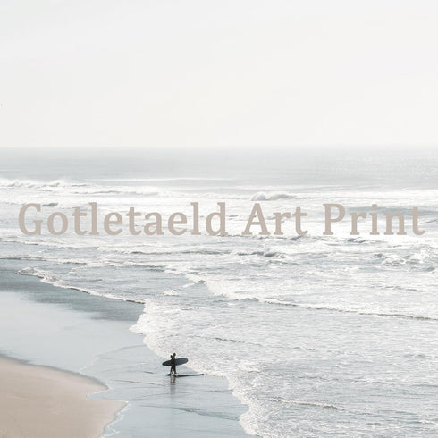 Neutral Landscape Painting, Coastal Ocean Wall Art, Beach Scene Artwork, Farmhouse Landscape Pictures Unframed