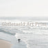 Neutral Landscape Painting, Coastal Ocean Wall Art, Beach Scene Artwork, Farmhouse Landscape Pictures Unframed