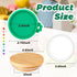 27 Mumufy Pcs Yogurt Jar Lids Clear Plastic Silicone Bamboo Wood Container Lids with Silicone Sealing Rings Reusable