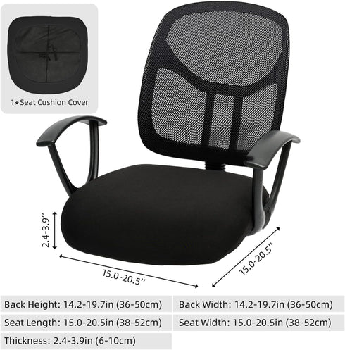 DIVA EN CAMINO DEC Stretchable Desk Chair Seat Cushion Covers - Universal Spandex Slipcover for Office Chair, Removable