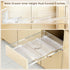 4 Tier(4 Packs), 11" 22" Acrylic Spice Drawer Organizer Expandable from to Seasoning Organizer Tray for Kitchen - Clear