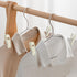 Velvet Hangers Clips, 20 Pack Ivory Pants Hanger Clips, Strong Clips for Thin Felt Hangers