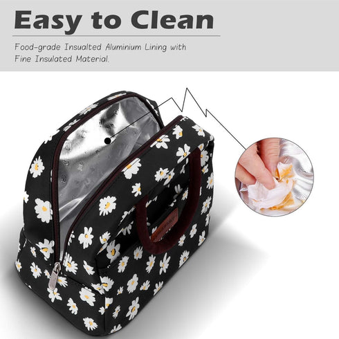 BALORAY Lunch Bag for Women Men, Insulated Lunch Box for Work, Picnic, Travel - Daisy