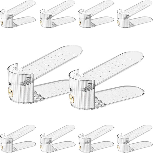 Shoe Slot Organizer,Adjustable Shoe Stacker for a Pair of Shoes,Shoe Holder Space