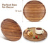 Counter Acacia Round Wood Tray Decorative Serving Trays for Ottoman Coffee Table Candle Holder Tray Kitchen Island