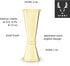 Viski Japanese Style Double Jigger for Cocktails, 1oz and 2oz with Interior Measurements, Gold