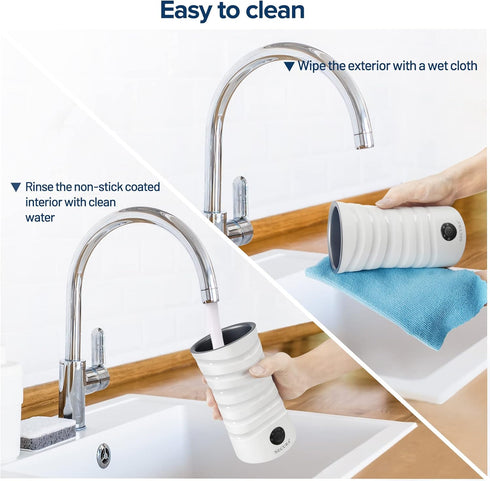 Secura Electric Milk Frother, Automatic Milk Steamer, 4-IN-1 Hot & Cold Foam Maker, 240ml Milk Warmer