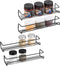 ROFAY Spice Rack Organiser, 4 Pack Wall Mounted Tier Shelf with Adhesive Sticker