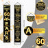 60th Birthday Party Anniversary Decorations, Cheers to 60 Years Banner and Welcome Porch Sign