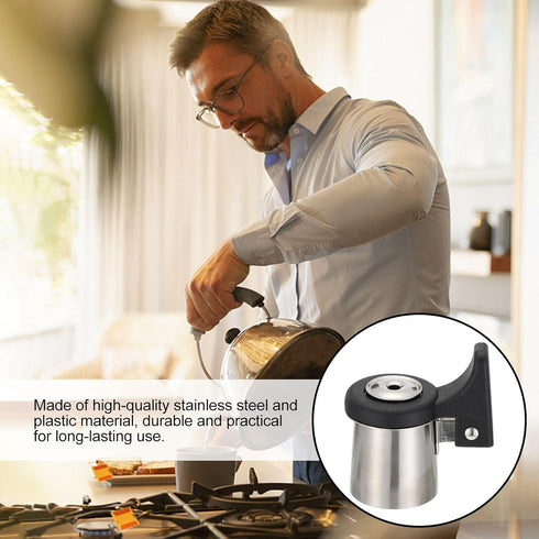 jojofuny 2Pcs Kettle Alarm Teapot Loud Whistle - Whistling Tea Kettle Lid Replacement, Stainless Steel Nozzle Flute