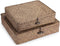 Hipiwe Set of 2 Flat Woven Wicker Storage Bins with Lid, Natural Seagrass Basket, Multipurpose Home Boxes for Shelf