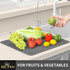 ME.FAN Silicone Dish Drying Mat for Kitchen Counter, Protection Pad for Sink, Refrigerator or Drawer, 16''×12'', Grey