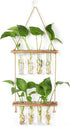 Hyindoor Wall Hanging Planter Terrarium 2 Tired Test Tube Vase Glass Planter Plant