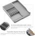 Knife Holder, In Drawer Knife Block with Expandable Cutlery Tray, Kitchen Drawer Organizer Insert for 11 Knives, Space