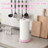 Countertop, Pink Paper Towel Holder Pink Kitchen Accessories Decor, One-Handed Tear, Stainless Steel, Weighted Base