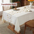 55x55 Inch Laolitou Cotton Linen Waterproof Tablecloth for Dining Table Farmhouse Kitchen Rectangle Table Cloth Coffee