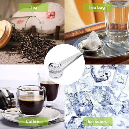 2 Pack Stainless Steel Tea Bag Squeezer Tongs, Strainer Grip