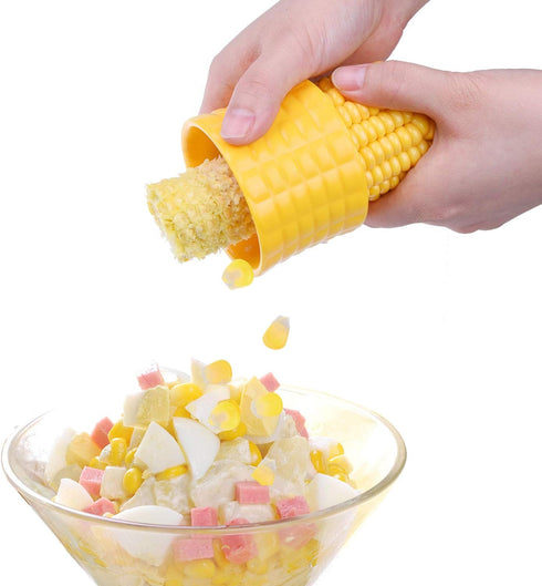 Corn Stripping Tool, Set of 2 - Easiest Way to Remove Kernels from Fresh Corn with Stainless Steel Blades