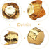 EUSOAR Disposable Baking Cups, 3.5 Ounce 50pcs Gold Tulip Cupcake Muffin Liners, Aluminum Foil Style Cups
