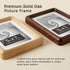 8x10 5x7, 1 Pack Oak Wood Photo Frame Matted to Solid Wood Photo Frame with Glass, Tabletop & Wall Mount