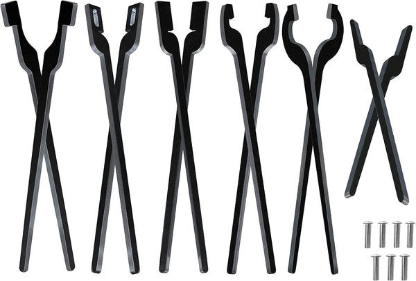 Rapid Tongs Bundle Set, 6 Types of DIY Tongs with Rivet for Beginner Smithing